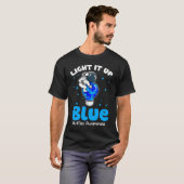Light It Up Blue Puzzelstuk Autisme Bewustzijn T-shirt (Voorkant volledig)