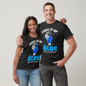 Light It Up Blue Puzzelstuk Autisme Bewustzijn T-shirt (Unisex)