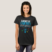 Light It Up Blue  Puzzle Piece Autism Awareness  2 T-shirt (Voorkant volledig)