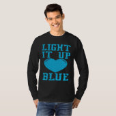 Light It Up Blue  Puzzle Piece Autism Awareness T-shirt (Voorkant volledig)