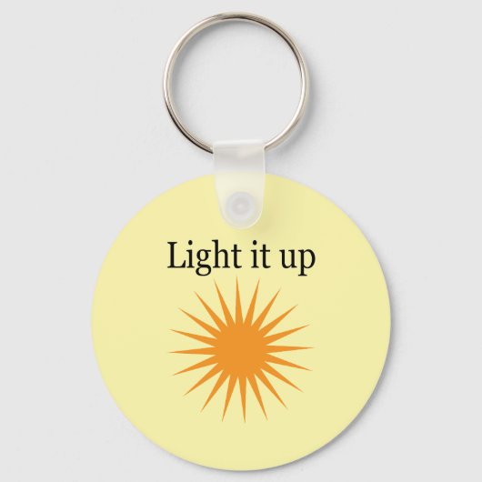Light it up, yellow sleutelhanger (Voorkant)