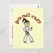 Light Karate Girl Briefkaart (Voorkant / Achterkant)