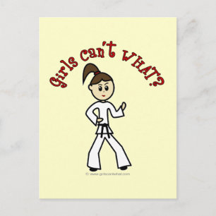 Light Karate Girl Briefkaart