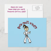 Light Karate Girl Briefkaart (Voorkant / Achterkant)