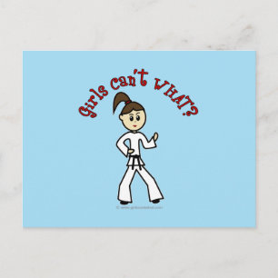 Light Karate Girl Briefkaart