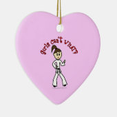 Light Karate Girl Keramisch Ornament (Rechts)