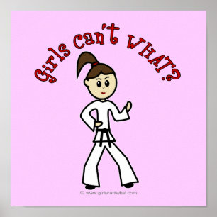 Light Karate Girl Poster