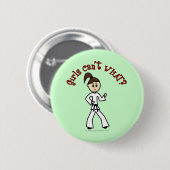 Light Karate Girl Ronde Button 5,7 Cm (Voorkant /achterkant)