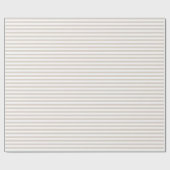 Light Khaki | Wappapier met witte streep Cadeaupapier (Vlak)