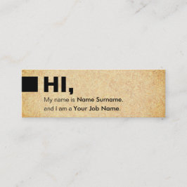 Light Kraft Print Social Hi Mini Visitekaartje