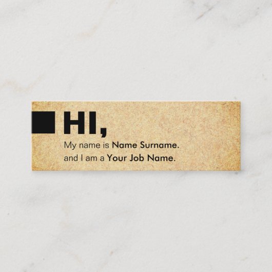 Light Kraft Print Social Hi Mini Visitekaartje (Voorkant)