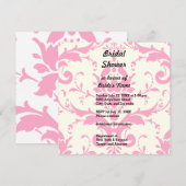Light Lavender Damask Bridal Shower Invitation Kaart (Voorkant / Achterkant)