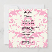 Light Lavender Damask Bridal Shower Invitation Kaart (Voorkant)