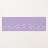 Light Lavender Minimal Dotted Wavy Lines Initials Yogamat (Voorkant (horizontaal))