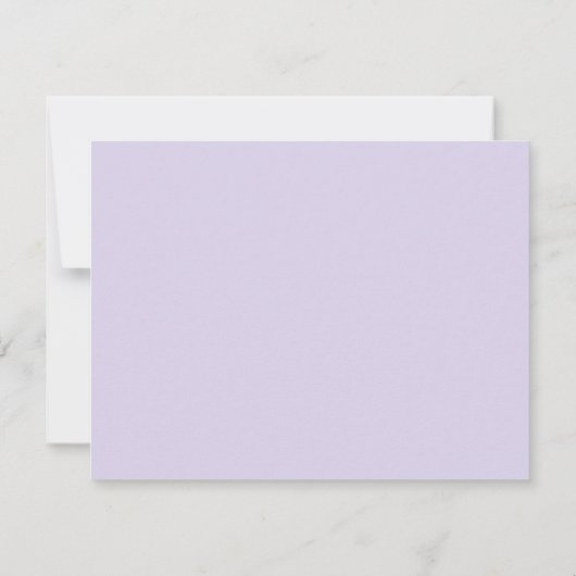 Light Lavender Modern Wavy Border Note card Kaart (Achterkant)