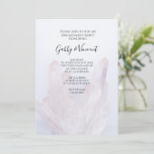Light Lavender Paars Crystals Engagement Party Kaart (Staand voorkant)