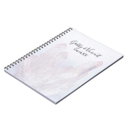 Light Lavender Paarse Crystals Weddenschap Notitieboek (Linkerzijde)