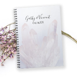 Light Lavender Paarse Crystals Weddenschap Notitieboek
