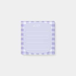 light lavender Plaid Note Design