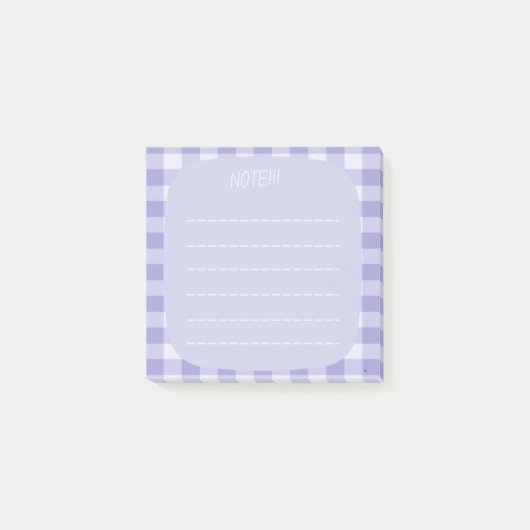 light lavender Plaid Note Design (Voorkant)