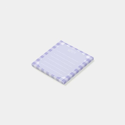 light lavender Plaid Note Design (Schuin)