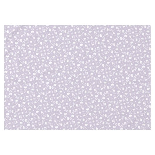 Light Lila White Liberty Floral Pattern Elegant Tafelkleed (Voorkant (Horizontaal))