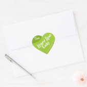 Light Lime Green Silver Lijst Logo Baking Hart Sticker (Envelop)