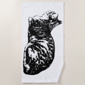 Light Lines, Resting Cat Strandlaken (Voorkant)