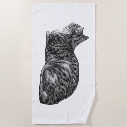 Light Lines, Resting Tabby Strandlaken (Voorkant)