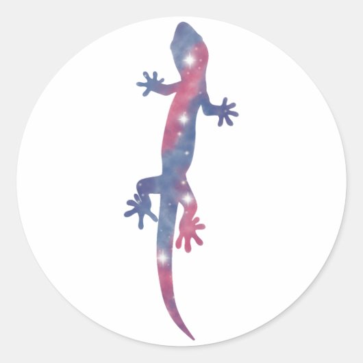 Light Lizard Starscape-Sticker Ronde Sticker (Voorkant)