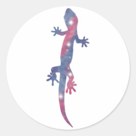 Light Lizard Starscape-Sticker Ronde Sticker