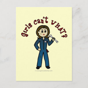 Light Mechanic Girl Briefkaart