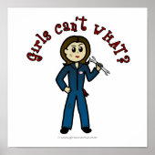 Light Mechanic Girl Poster (Voorkant)