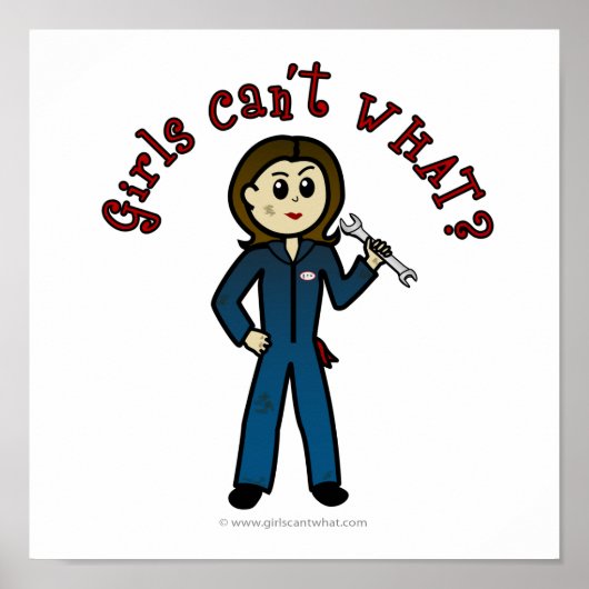 Light Mechanic Girl Poster (Voorkant)