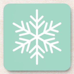 Light Mint Blauwgroen achtergrond Witte Noordse Sn Bier Onderzetter