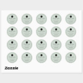 Light Mint Custom Bedankt Sticker met Logo (Vel)
