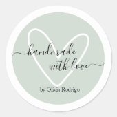 Light Mint Custom Bedankt Sticker Verpakking (Voorkant)