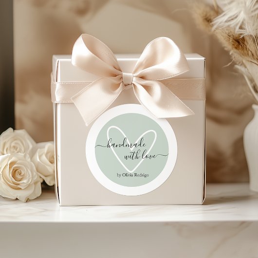 Light Mint Custom Bedankt Sticker Verpakking