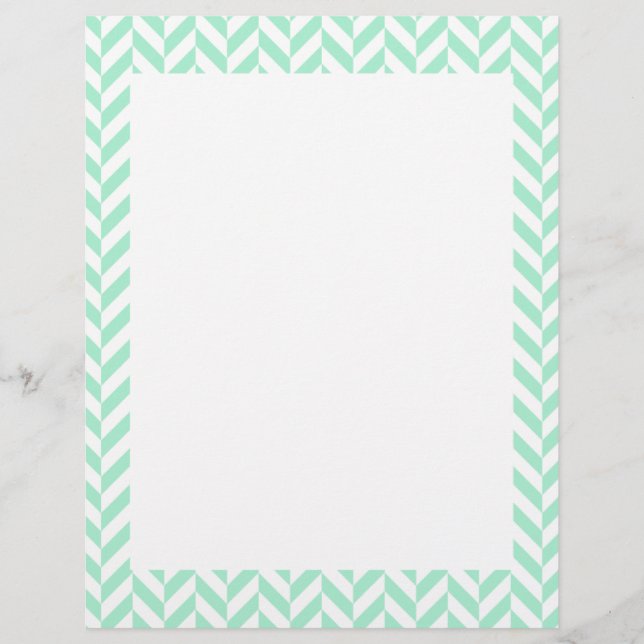 Light Mint Green Chevron Pattern (Voorkant)