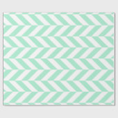 Light Mint Green Chevron Pattern Cadeaupapier (Vlak)
