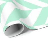 Light Mint Green Chevron Pattern Cadeaupapier (Rol Hoek)