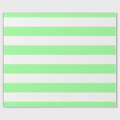Light Mint Green en White Huge Stripe Pattern Cadeaupapier (Vlak)