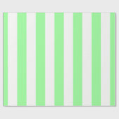 Light Mint Green en White Huge Stripe Pattern Cadeaupapier (Vlak)