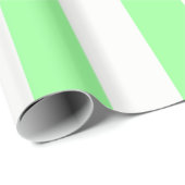 Light Mint Green en White Huge Stripe Pattern Cadeaupapier (Rol Hoek)