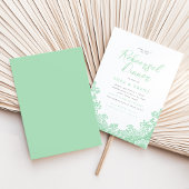 Light Mint Green Lace repetitie diner Kaart