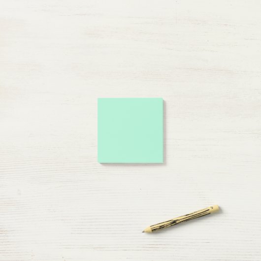 Light Mint Square Post-it Notes (Op bureau)