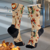 Light Mocha Monogram Nurse Essentials Crew Socks Sokken