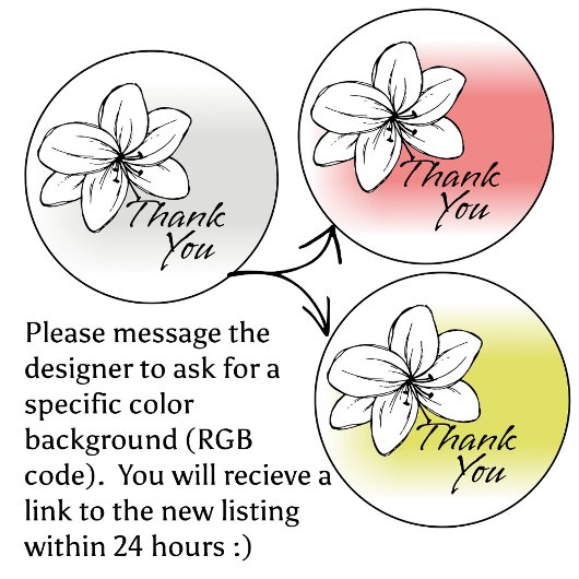 Light Modern Minimal Gray Flower Drawing Thank You Sticker