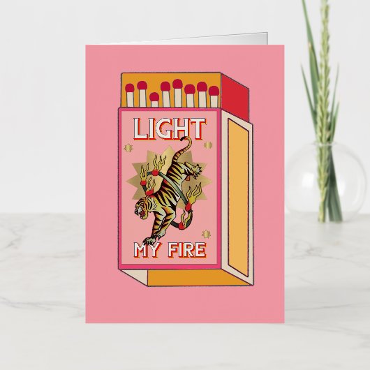 Light My Fire Matchbox Kunst Folie Wenskaart (Voorkant)