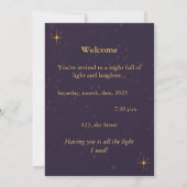 Light Night Party Invite Kaart (Achterkant)